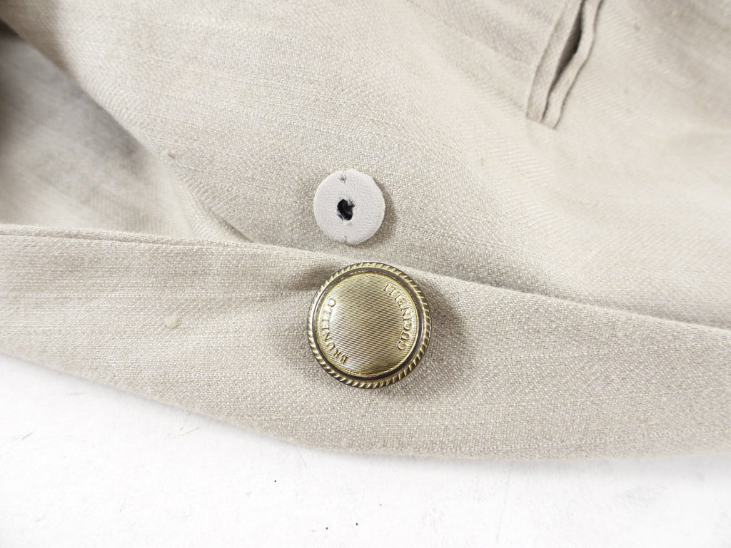 Brunello Cucinelli Natural Linen Pants Suit - USA 4