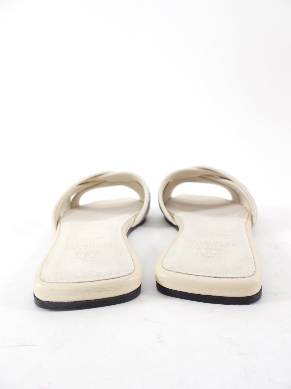 Brunello Cucinelli Ecru Monili Crossover Flat Sandals - 37