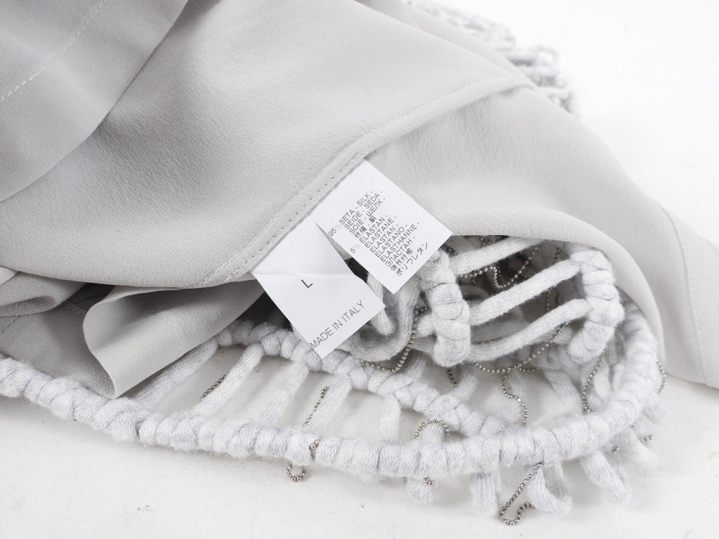 Brunello Cucinelli Dove Grey Caged Knit Chain Top - L (8/10)