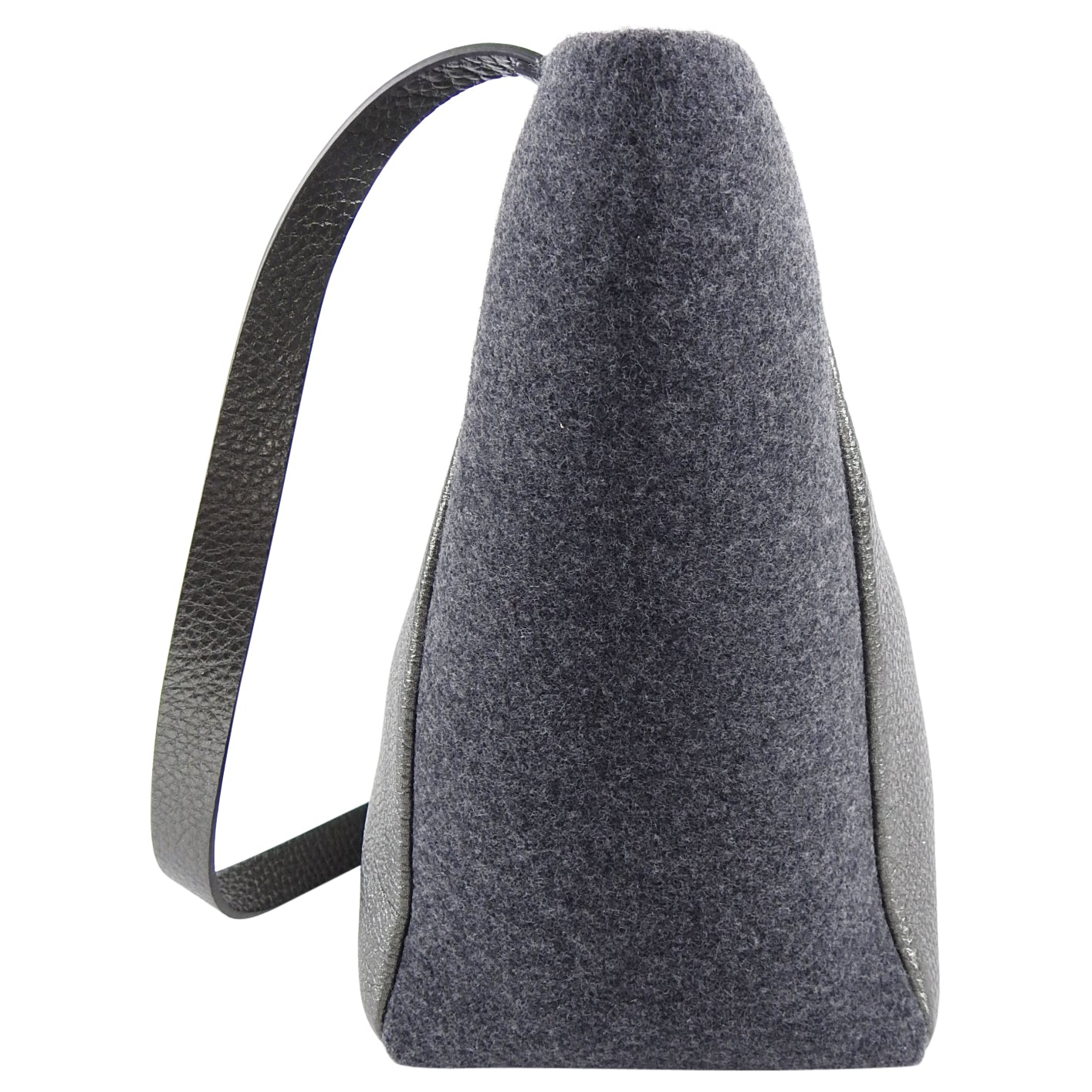 Brunello Cucinelli Grey Monili Bead Trim Small Tote Crossbody