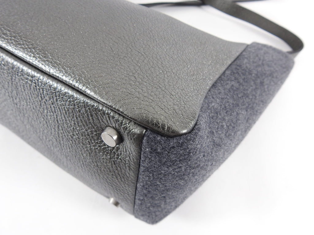 Brunello Cucinelli Grey Monili Bead Trim Small Tote Crossbody
