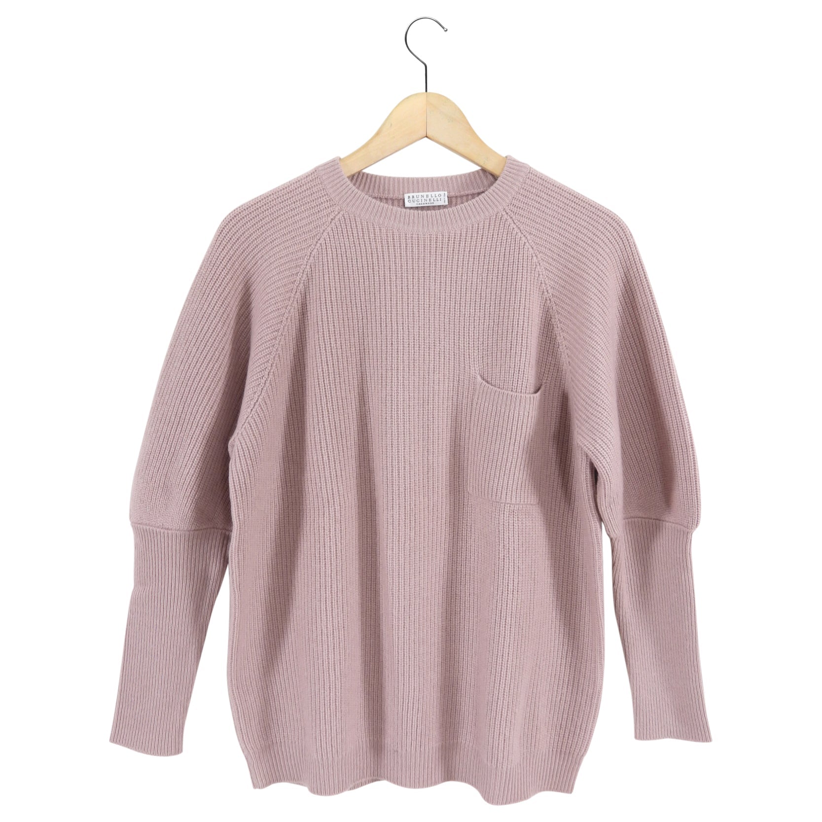 Brunello Cucinelli Cashmere Quartz Pink Knit Sweater - S