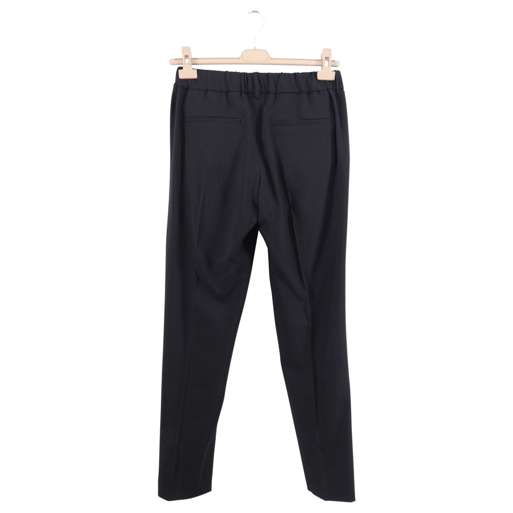 Brunello Cucinelli Black Wool Trouser with Copper Monili Bead Trim - S (4/6)