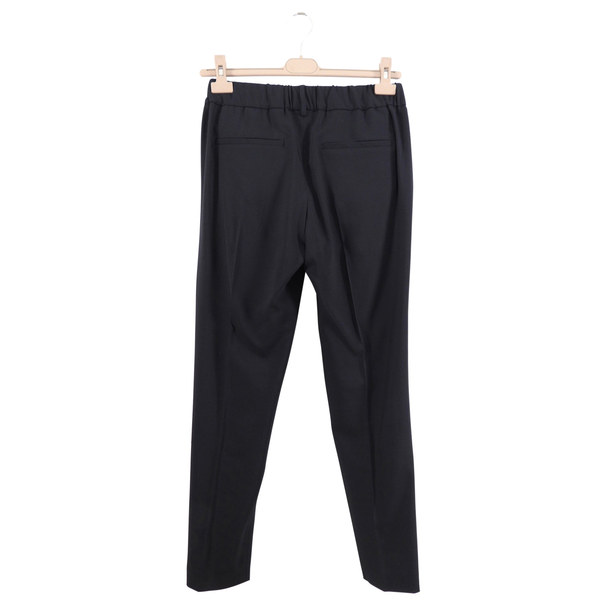 Brunello Cucinelli Black Wool Trouser with Copper Monili Bead Trim - S (4/6)