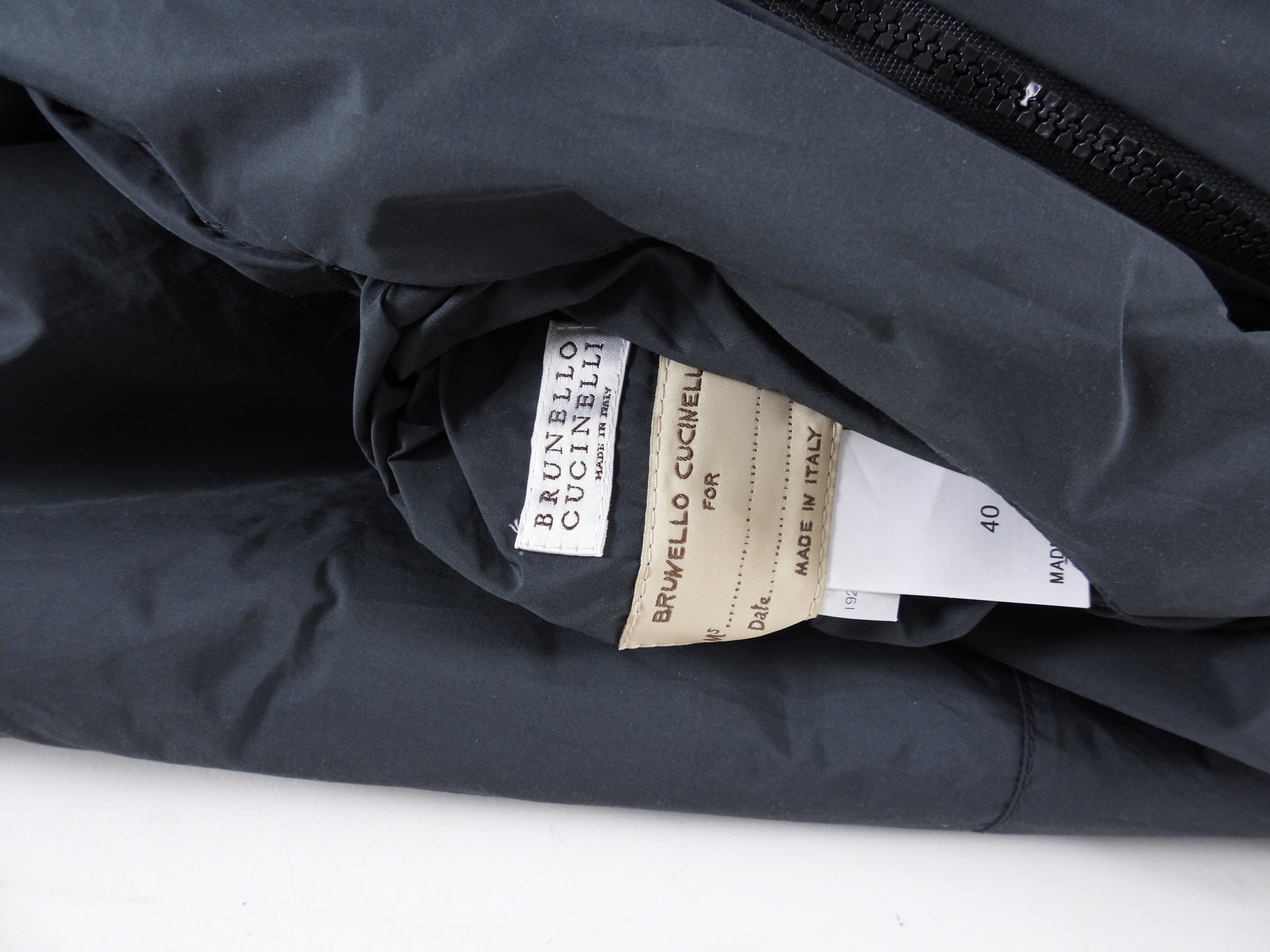 Brunello Cucinelli Charcoal Grey / Taupe Shearling Reversible Zip Coat - IT40 / 4
