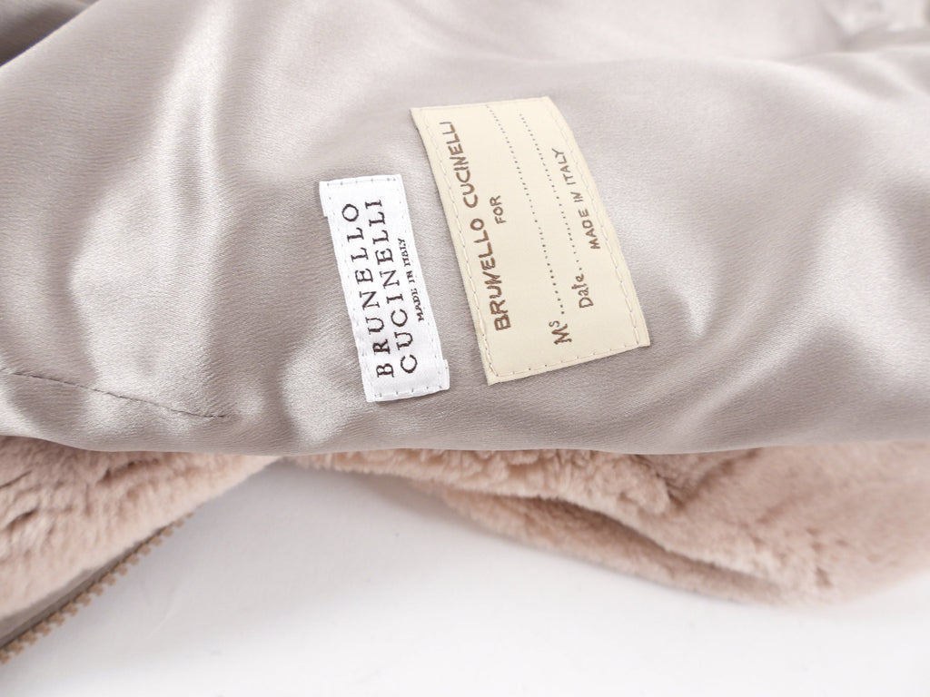 Brunello Cucinelli Castarino Moto Jacket in Quartz Pink - S