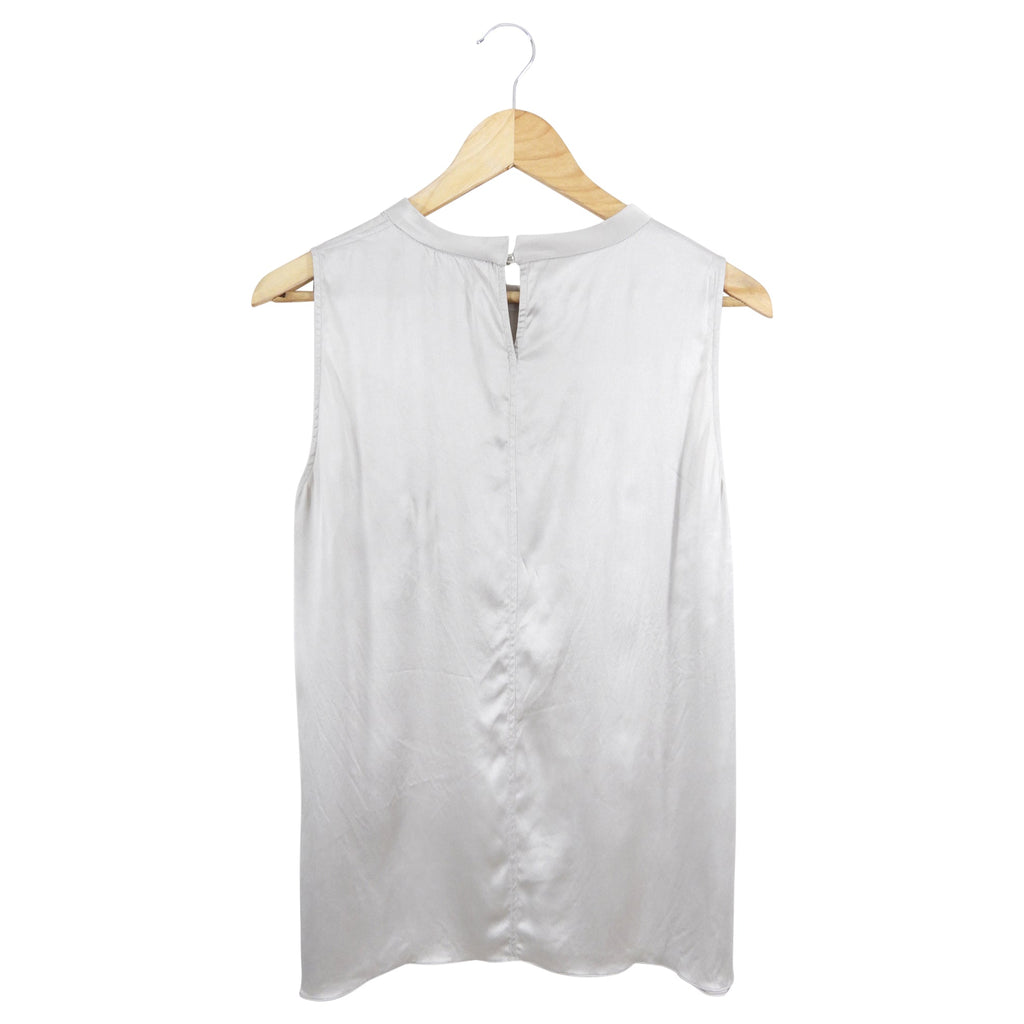 Brunello Cucinelli Light Grey Beige Silk Tank Top - M