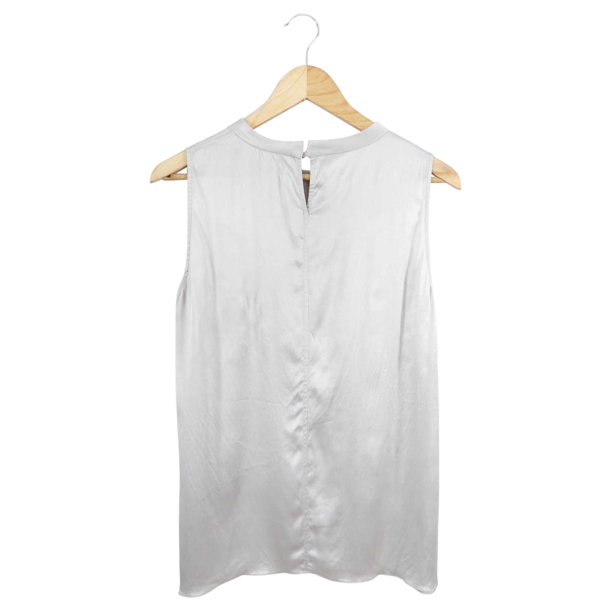 Brunello Cucinelli Light Grey Beige Silk Tank Top - M