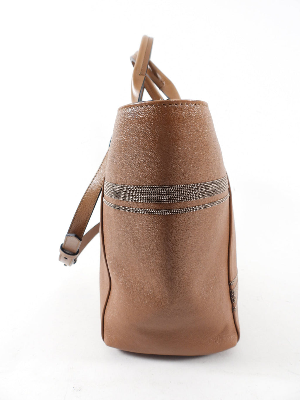 Brunello Cucinelli Brown Monili Two Way Satchel Bag