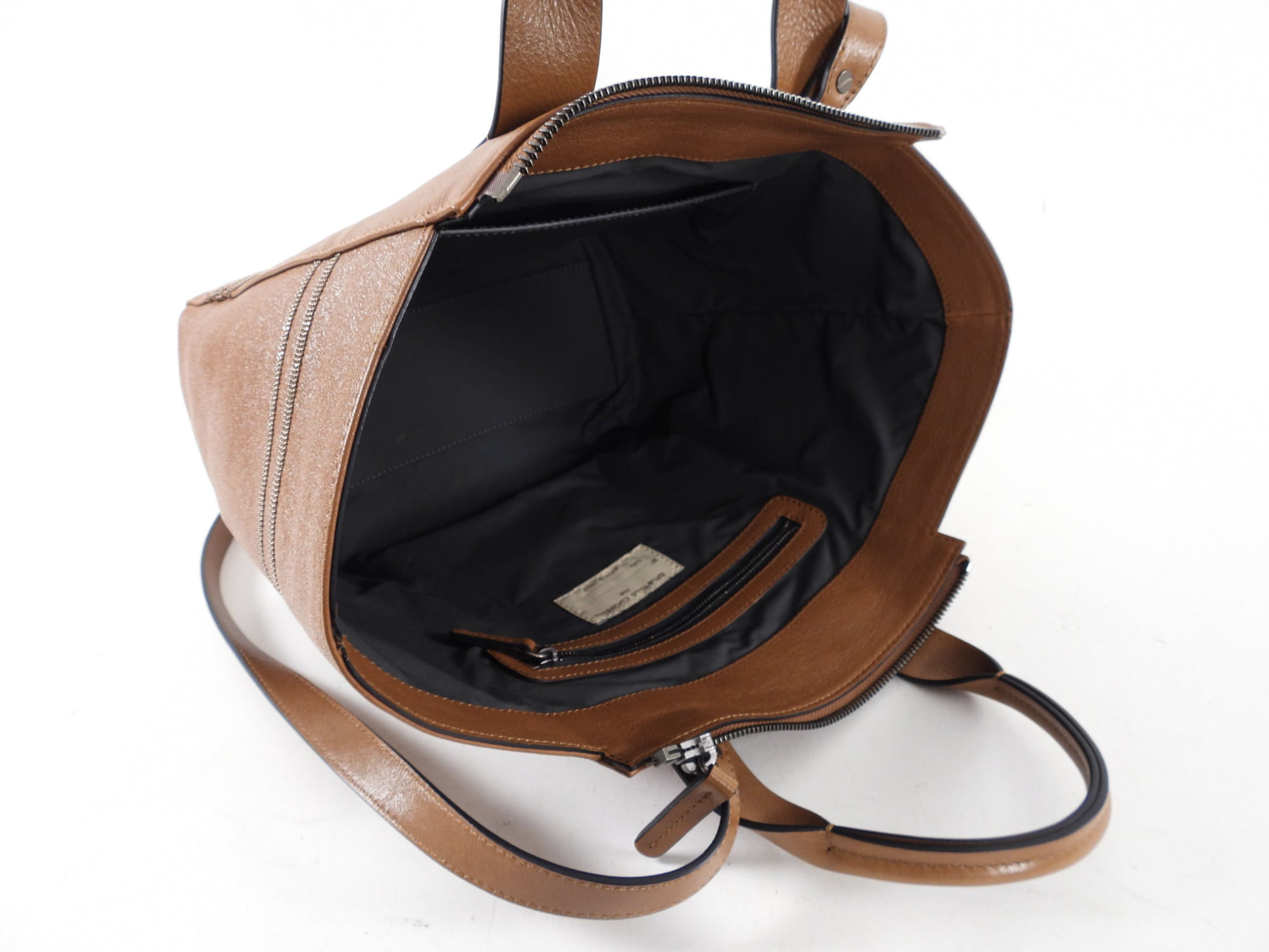 Brunello Cucinelli Brown Monili Two Way Satchel Bag