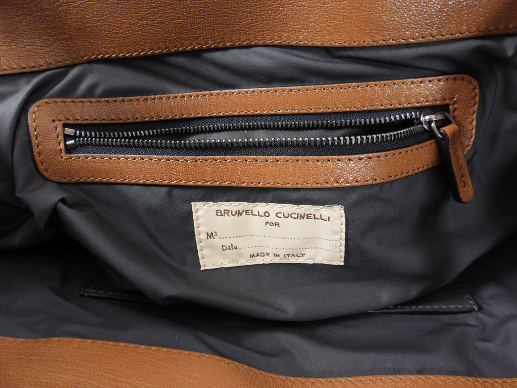 Brunello Cucinelli Brown Monili Two Way Satchel Bag