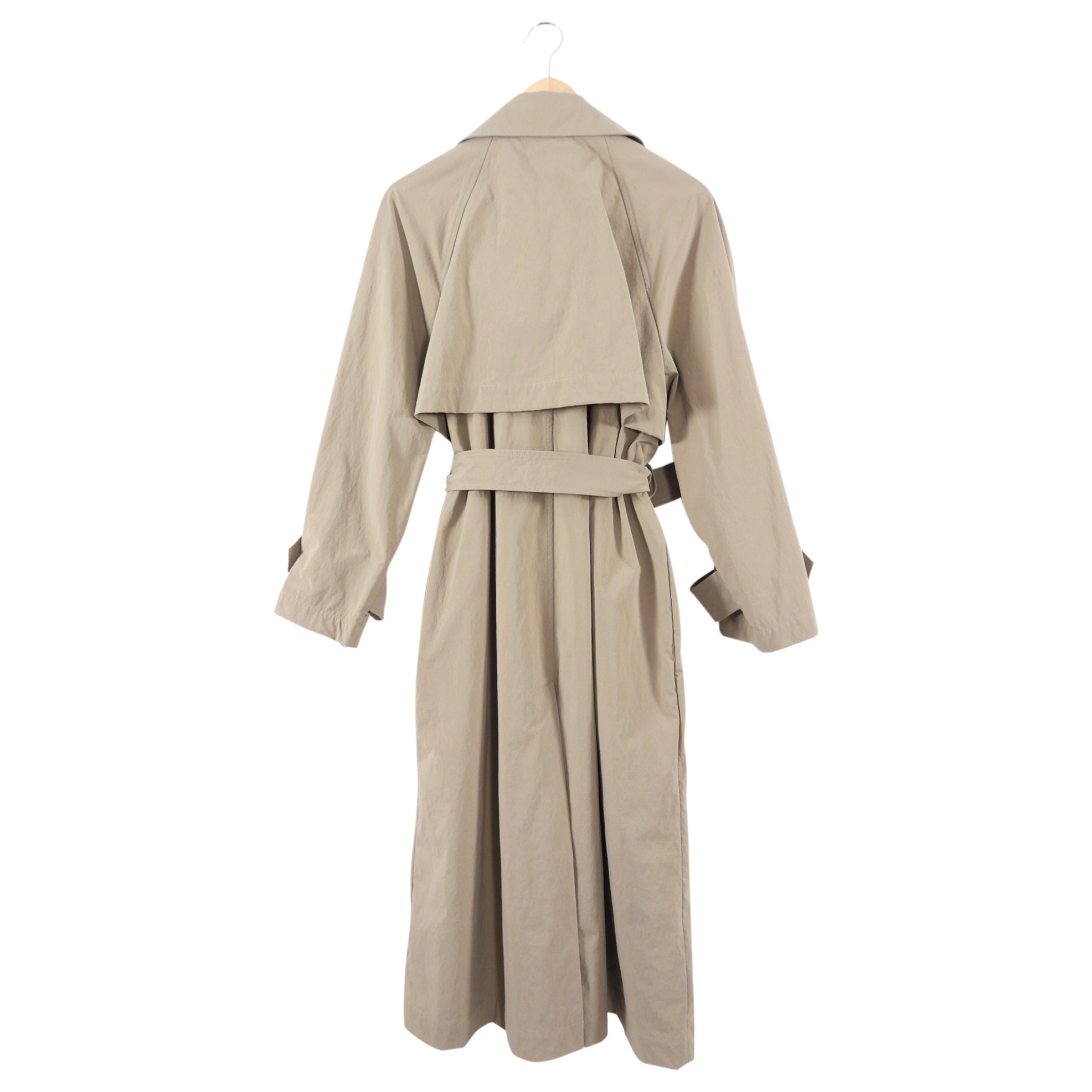 Brunello Cucinelli Belted Beige Trench Coat with Monili Bead - S / M