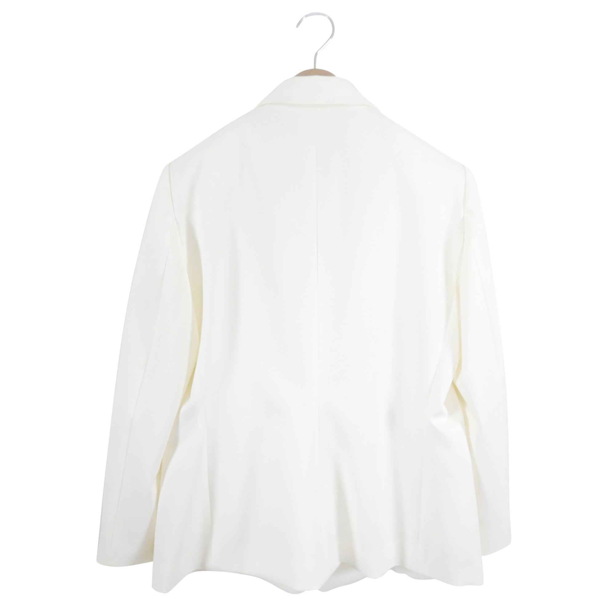 Brunello Cucinelli Ivory Tux Blazer with Monili Trim - IT44 / USA 8