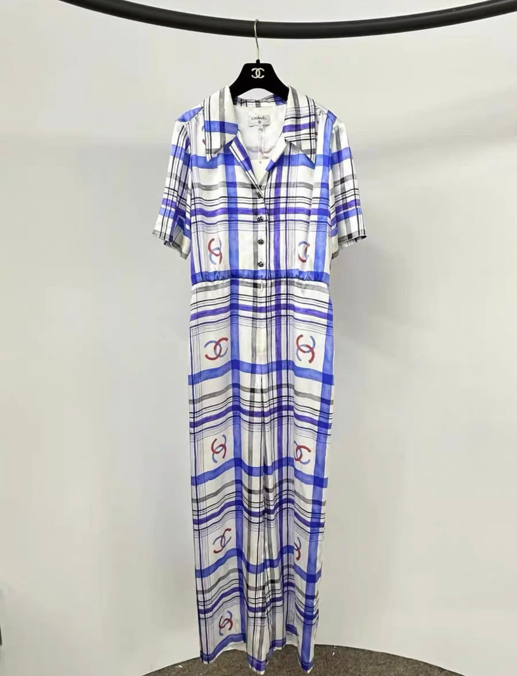 Chanel23P silk satin  jumpsuit Size fr40