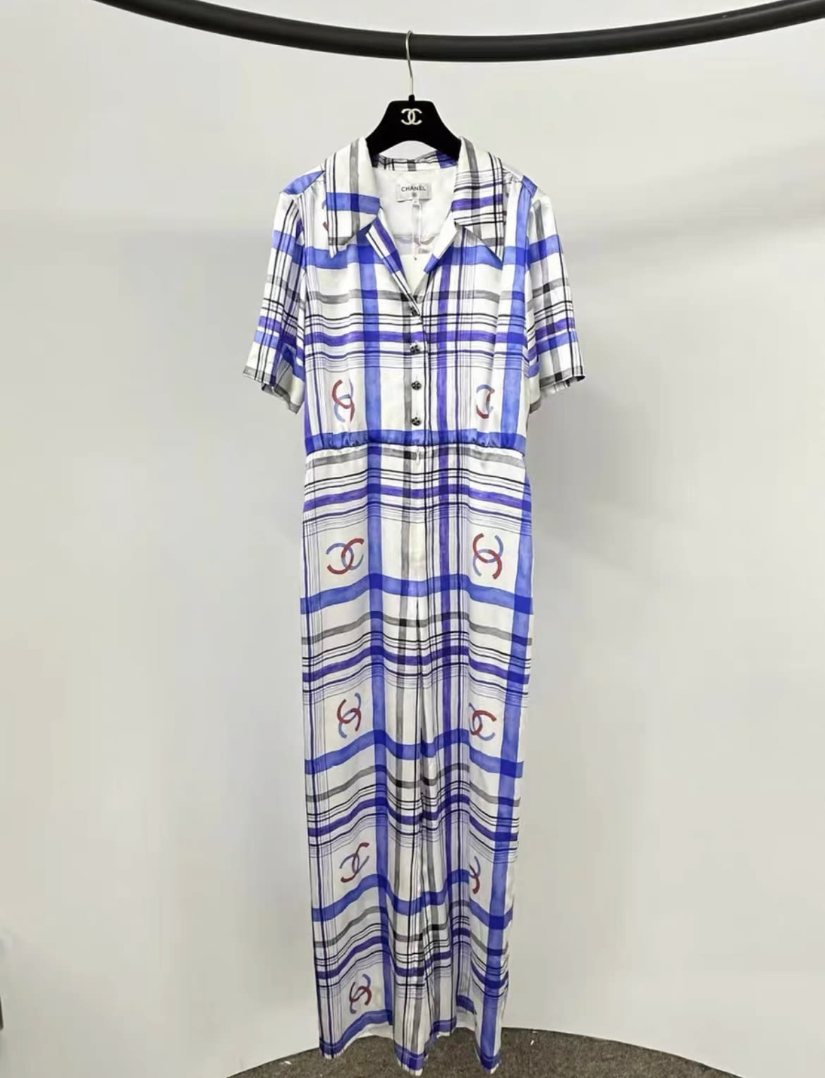 Chanel23P silk satin  jumpsuit Size fr40