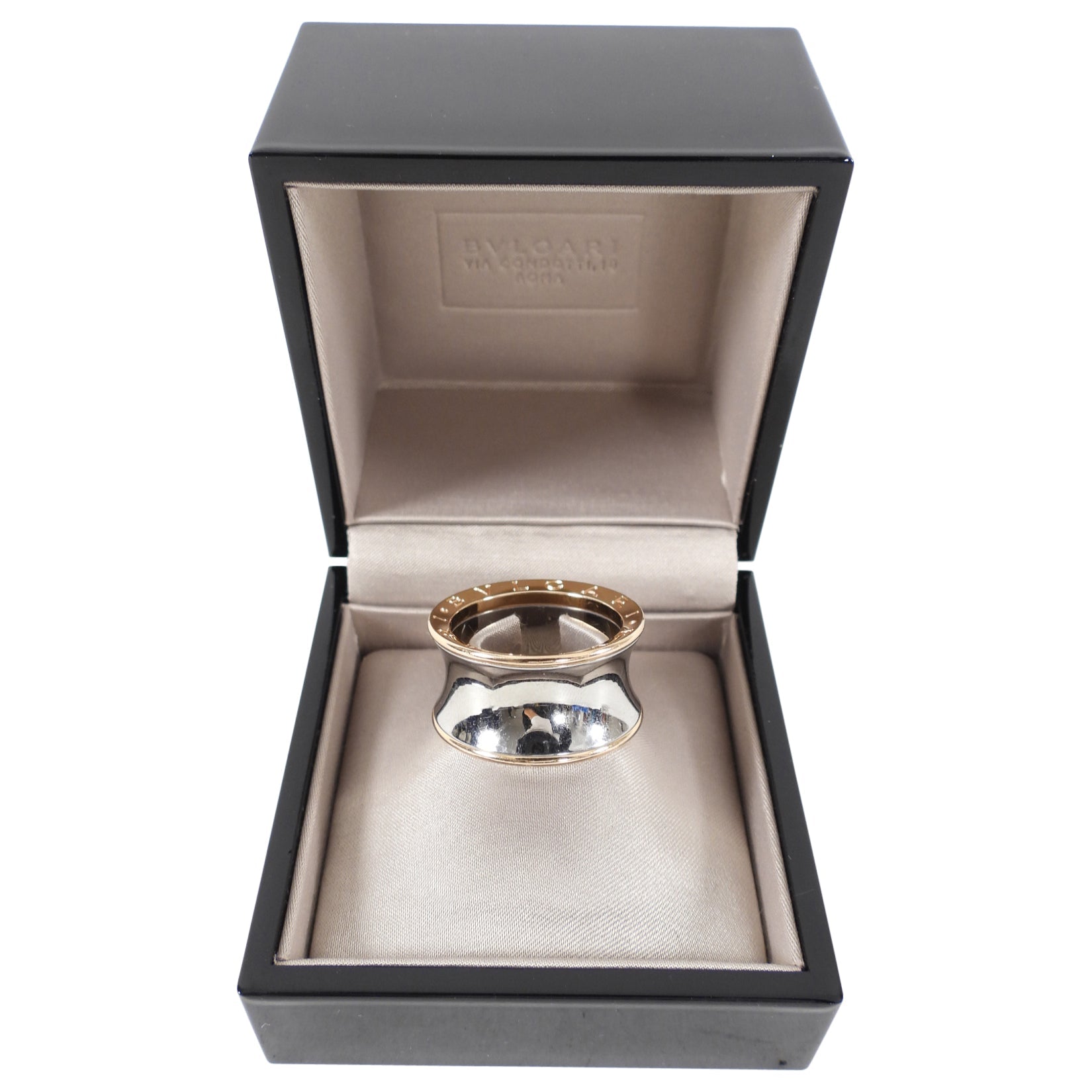 Bulgari B Zero 1 Anish Kapoor Stainless and 18k Rose Gold Ring - 9-1/4 / 60