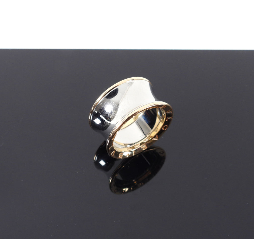 Bulgari B Zero 1 Anish Kapoor Stainless and 18k Rose Gold Ring - 9-1/4 / 60