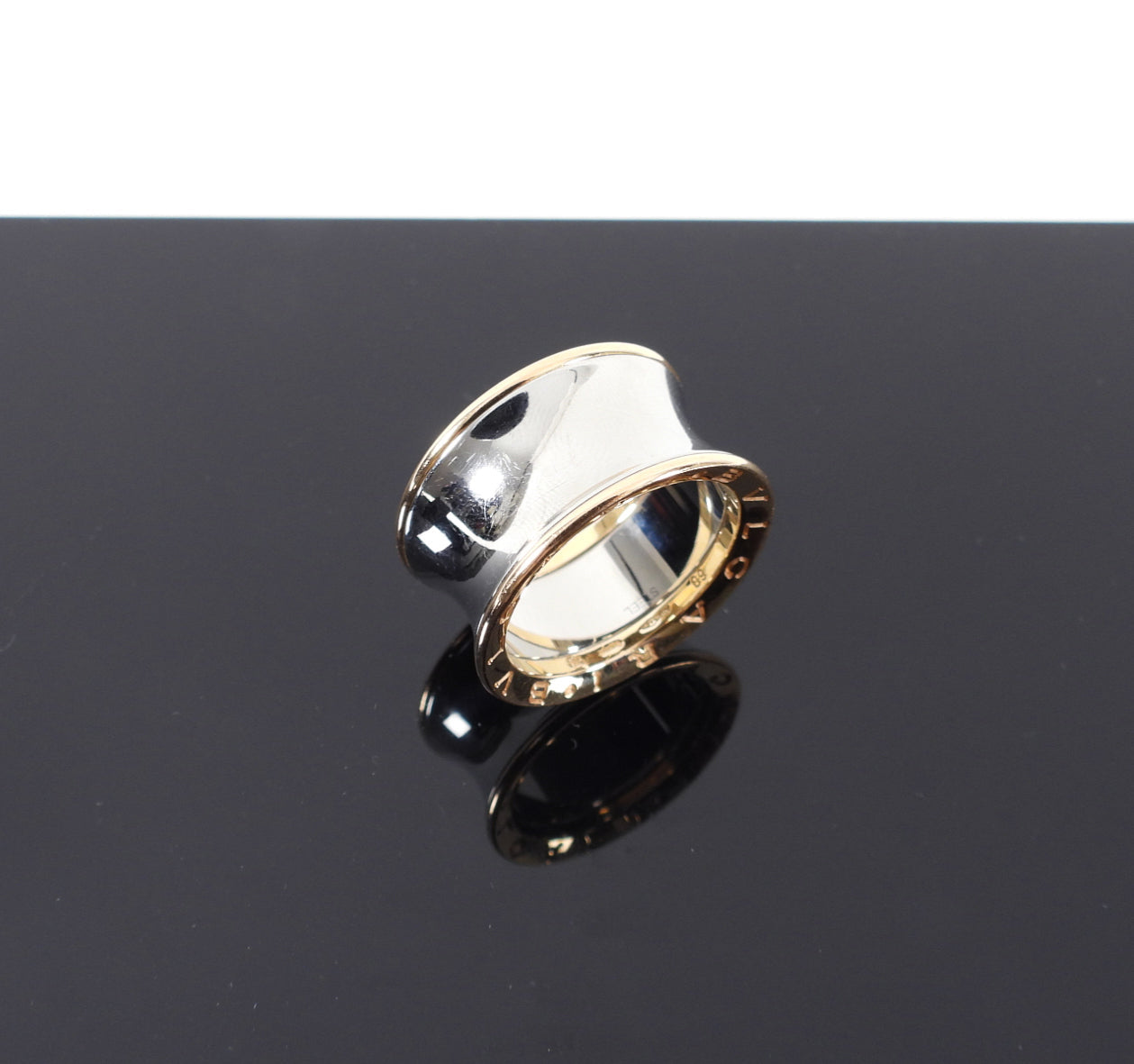 Bulgari B Zero 1 Anish Kapoor Stainless and 18k Rose Gold Ring - 9-1/4 / 60