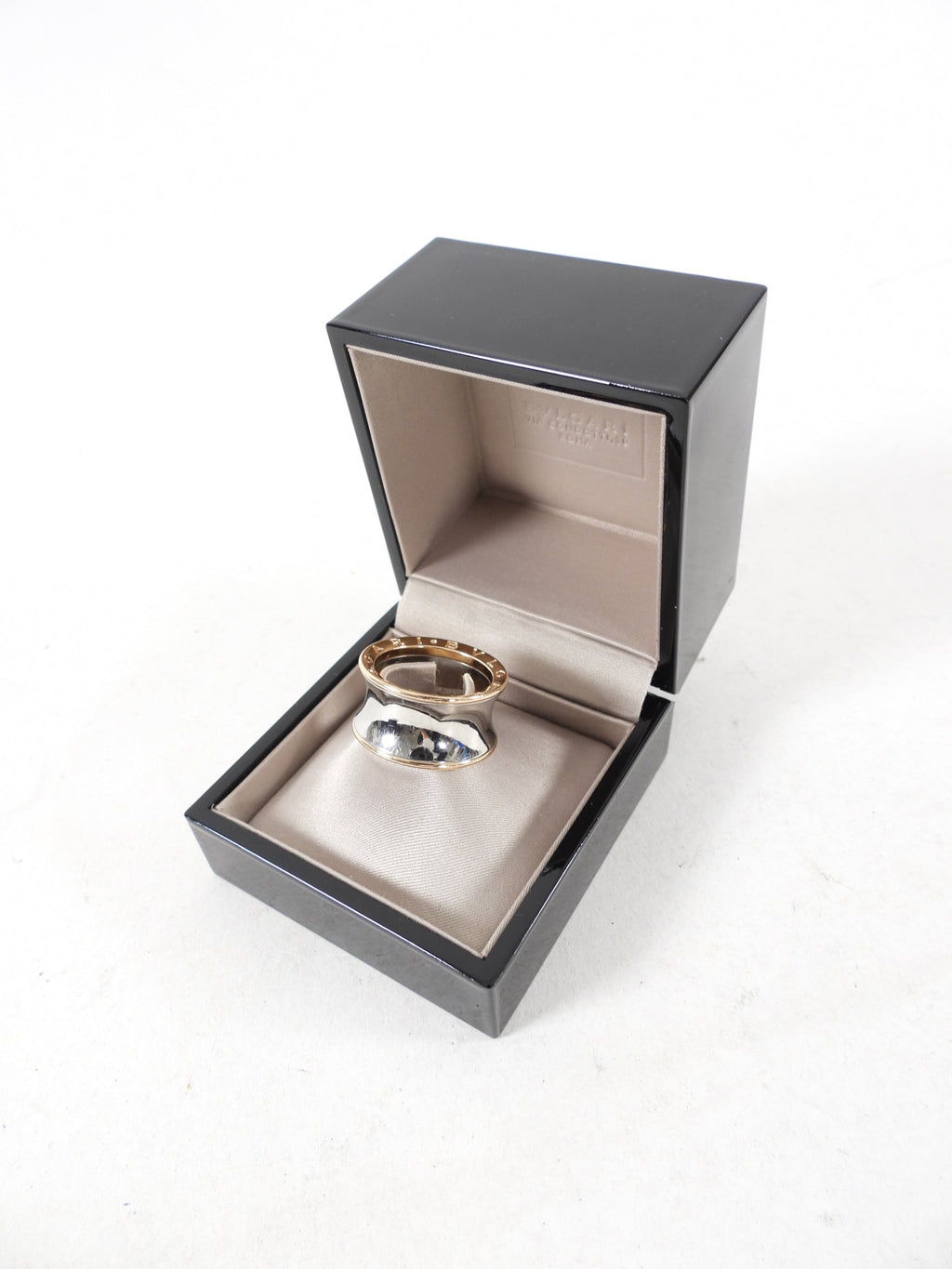 Bulgari B Zero 1 Anish Kapoor Stainless and 18k Rose Gold Ring - 9-1/4 / 60