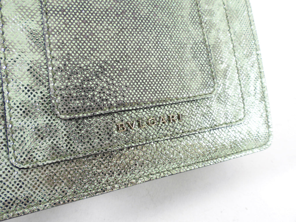 Bulgari Mini Metallic Green Serpenti Forever Crossbody Bag