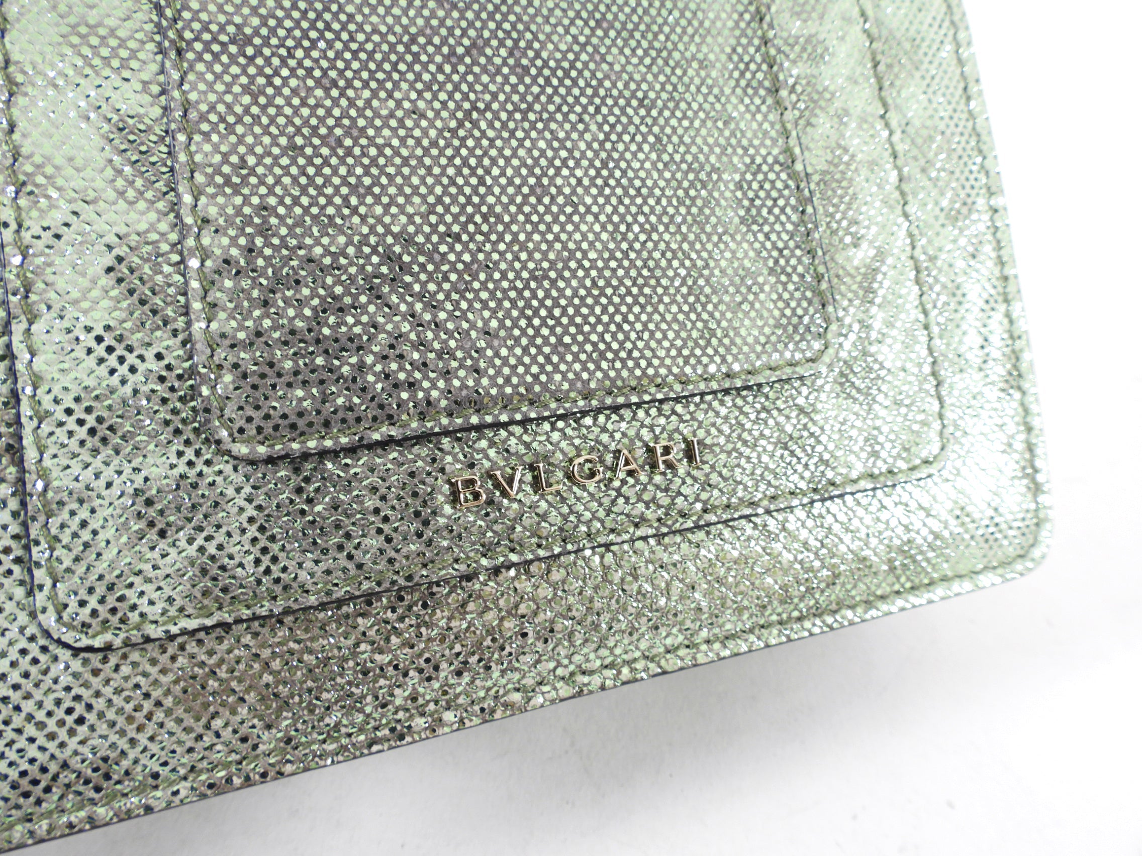 Bulgari Mini Metallic Green Serpenti Forever Crossbody Bag