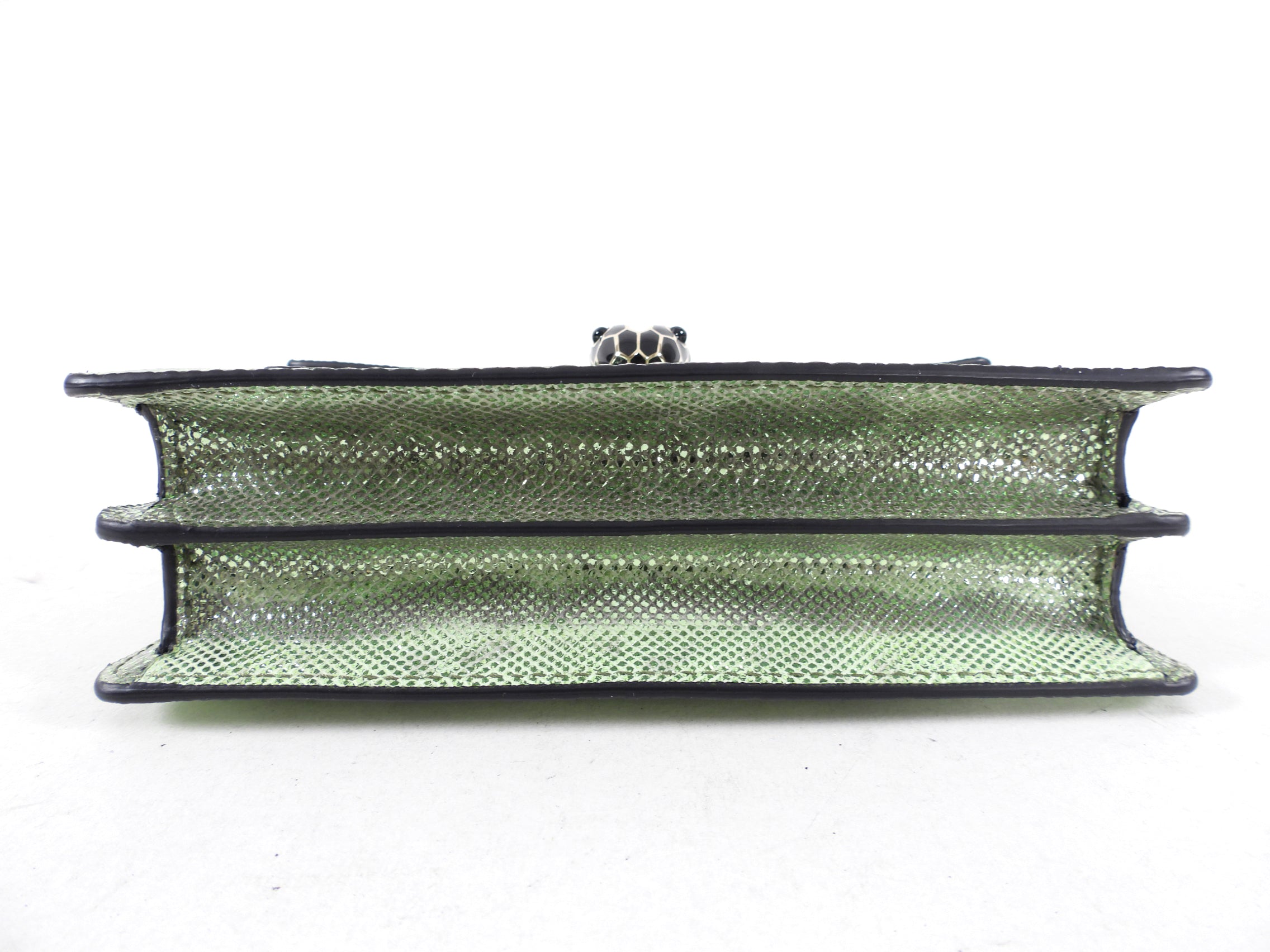 Bulgari Mini Metallic Green Serpenti Forever Crossbody Bag