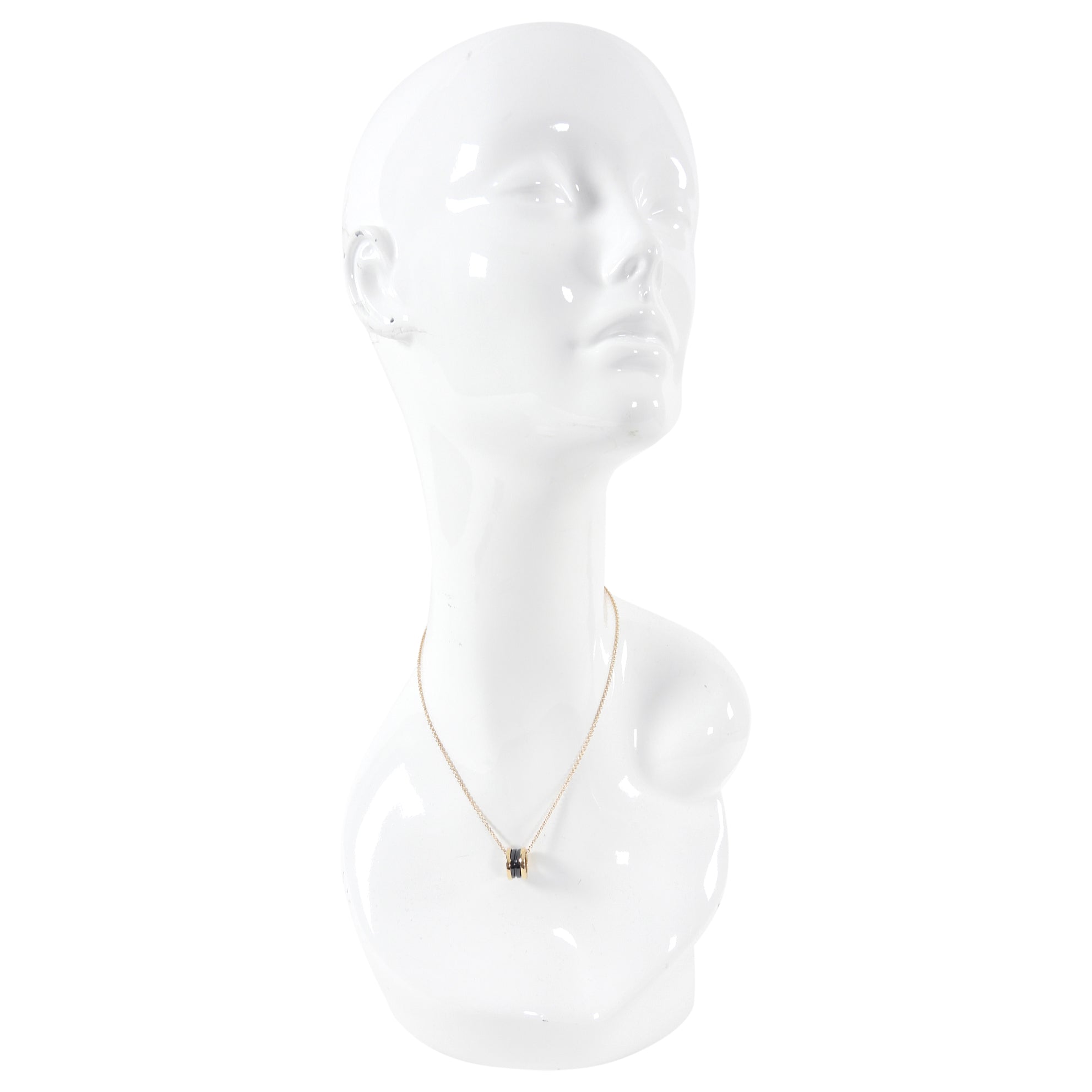 Bulgari B Zero 1 Ceramic 18k Rose Gold Pendant Necklace