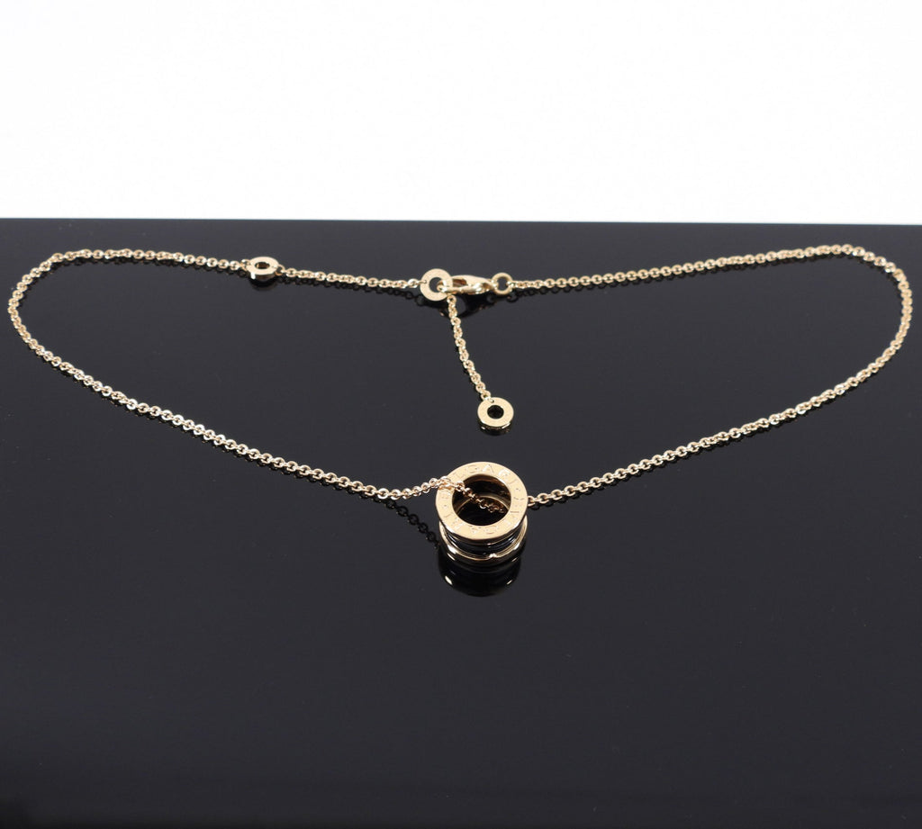 Bulgari B Zero 1 Ceramic 18k Rose Gold Pendant Necklace