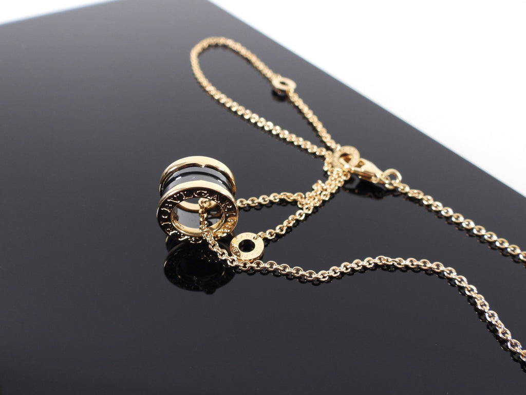 Bulgari B Zero 1 Ceramic 18k Rose Gold Pendant Necklace