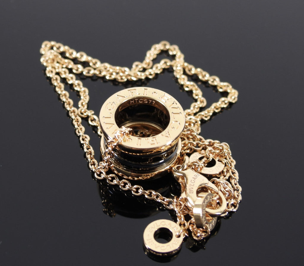 Bulgari B Zero 1 Ceramic 18k Rose Gold Pendant Necklace