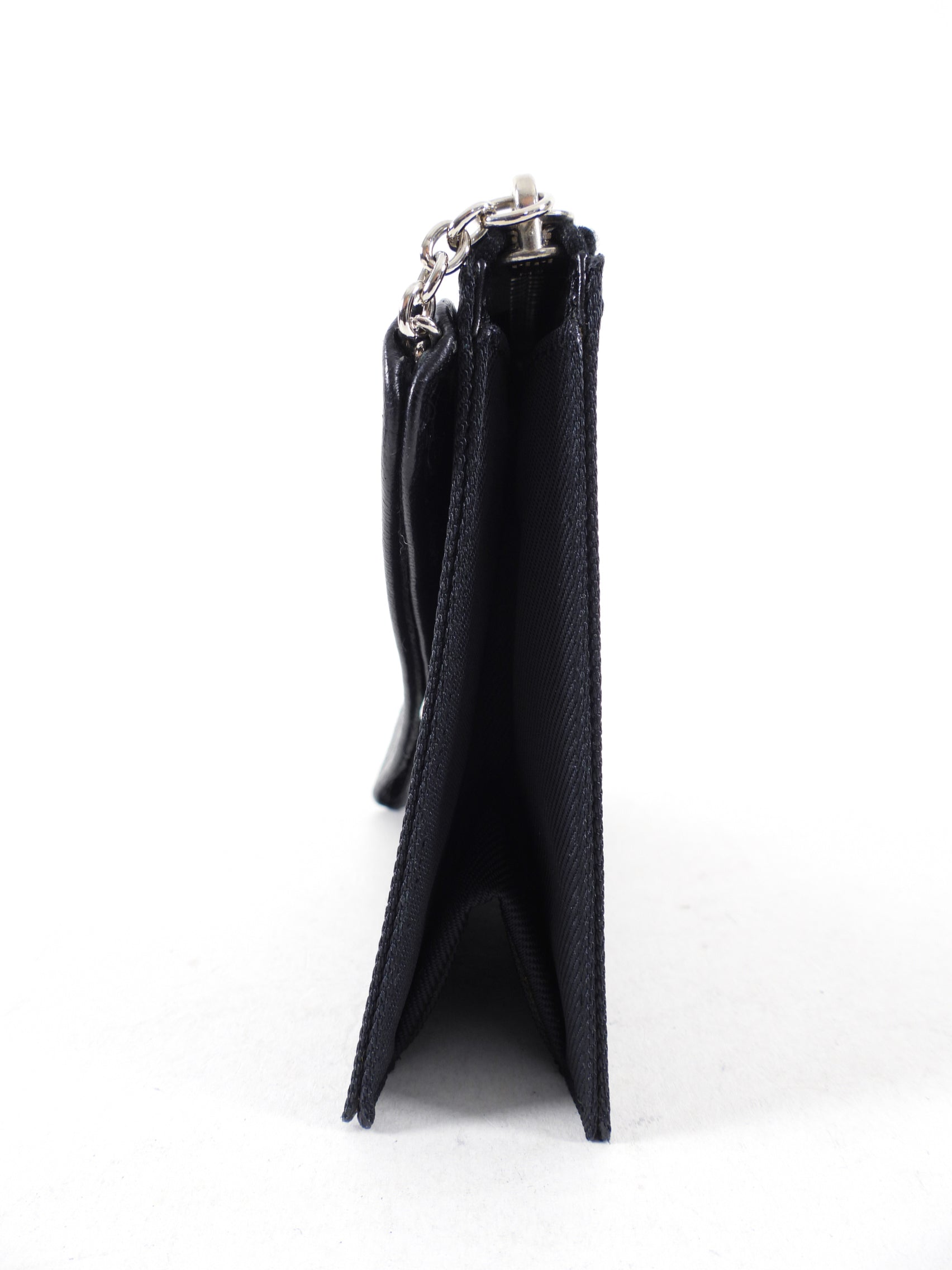 Bulgari Black Nylon Small Travel Cosmetic Wristlet Pouch