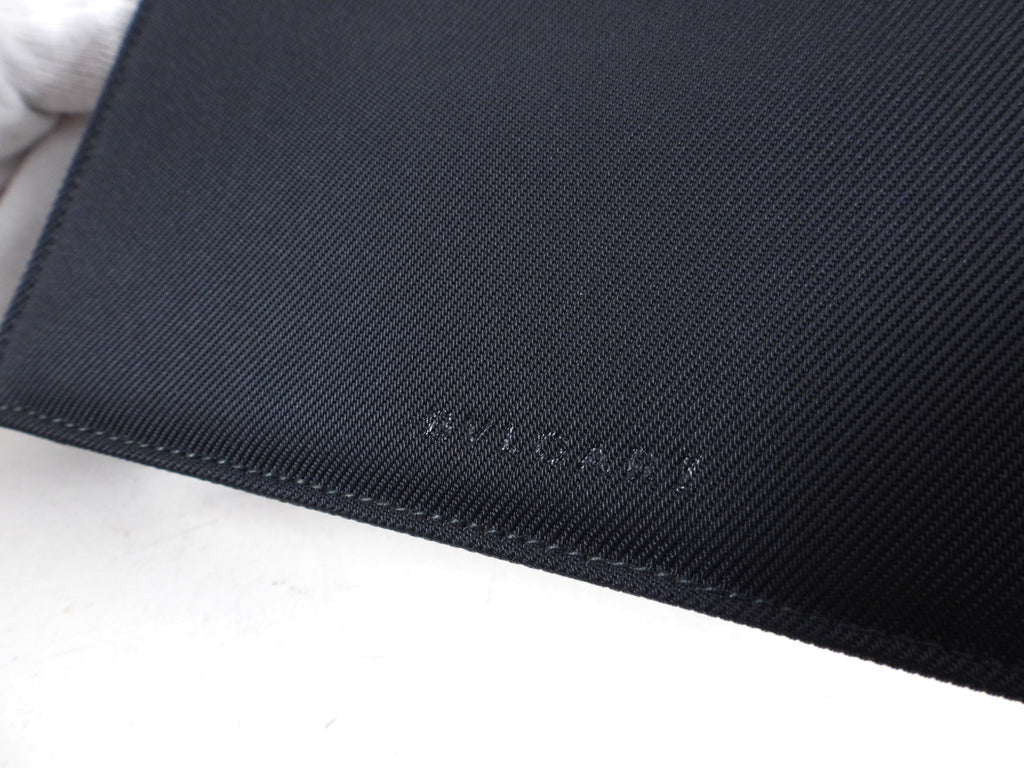 Bulgari Black Nylon Small Travel Cosmetic Wristlet Pouch