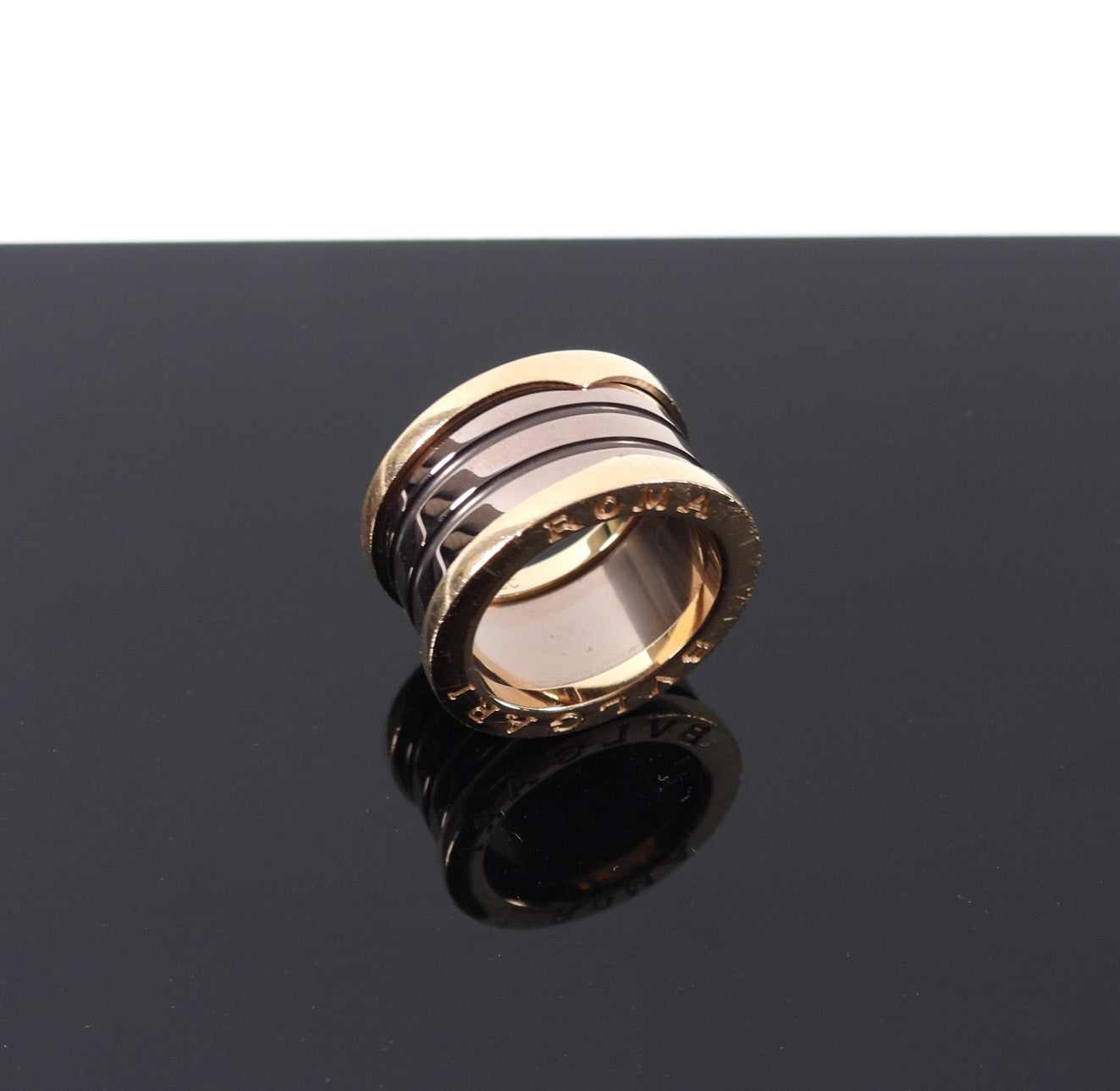 Bulgari B Zero 1 Rose Gold and Bronze Ring - 51 / USA 5.75