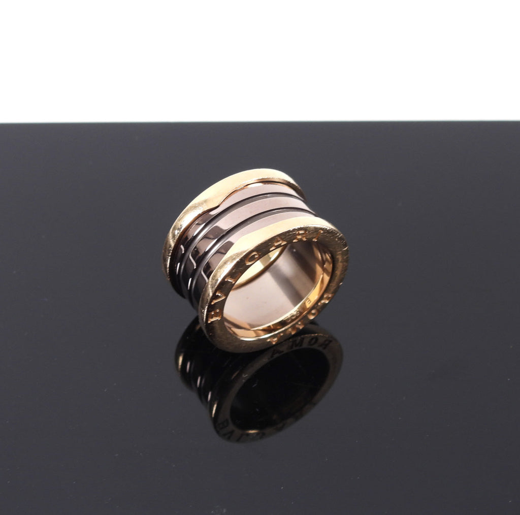 Bulgari B Zero 1 Rose Gold and Bronze Ring - 51 / USA 5.75