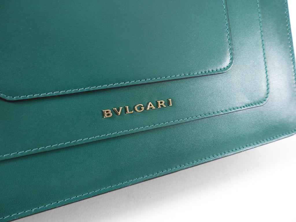 Bulgari Serpenti Forever Green Enamel Snake Bag