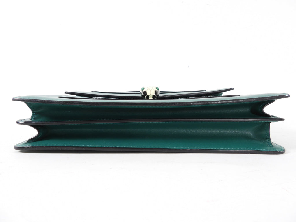 Bulgari Serpenti Forever Green Enamel Snake Bag
