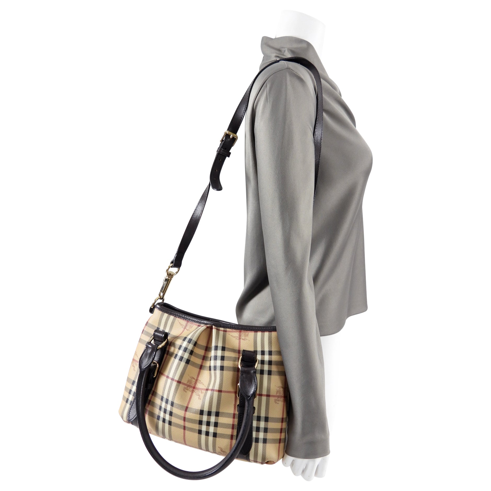 Burberry Haymarket Check Northfield Satchel Two Way Bag