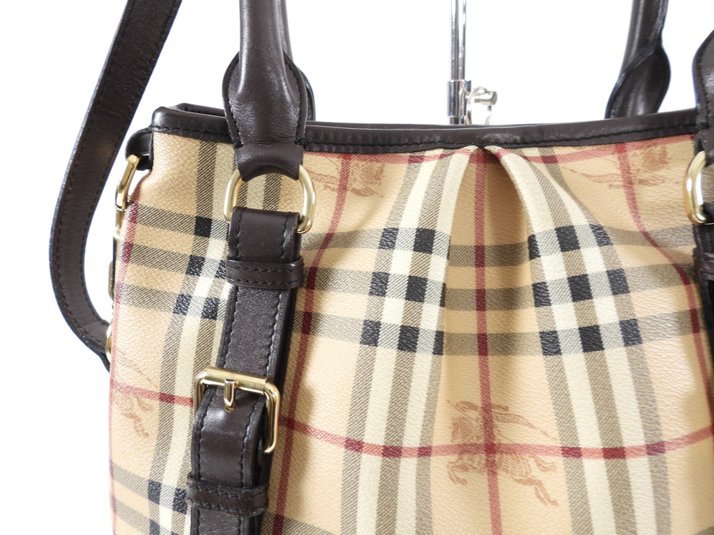 Burberry Haymarket Check Northfield Satchel Two Way Bag