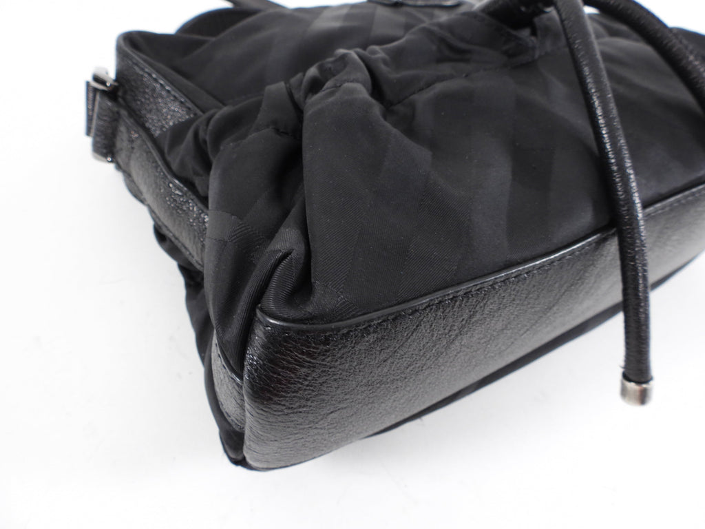 Burberry Black Nylon and Leather Crossbody Bag