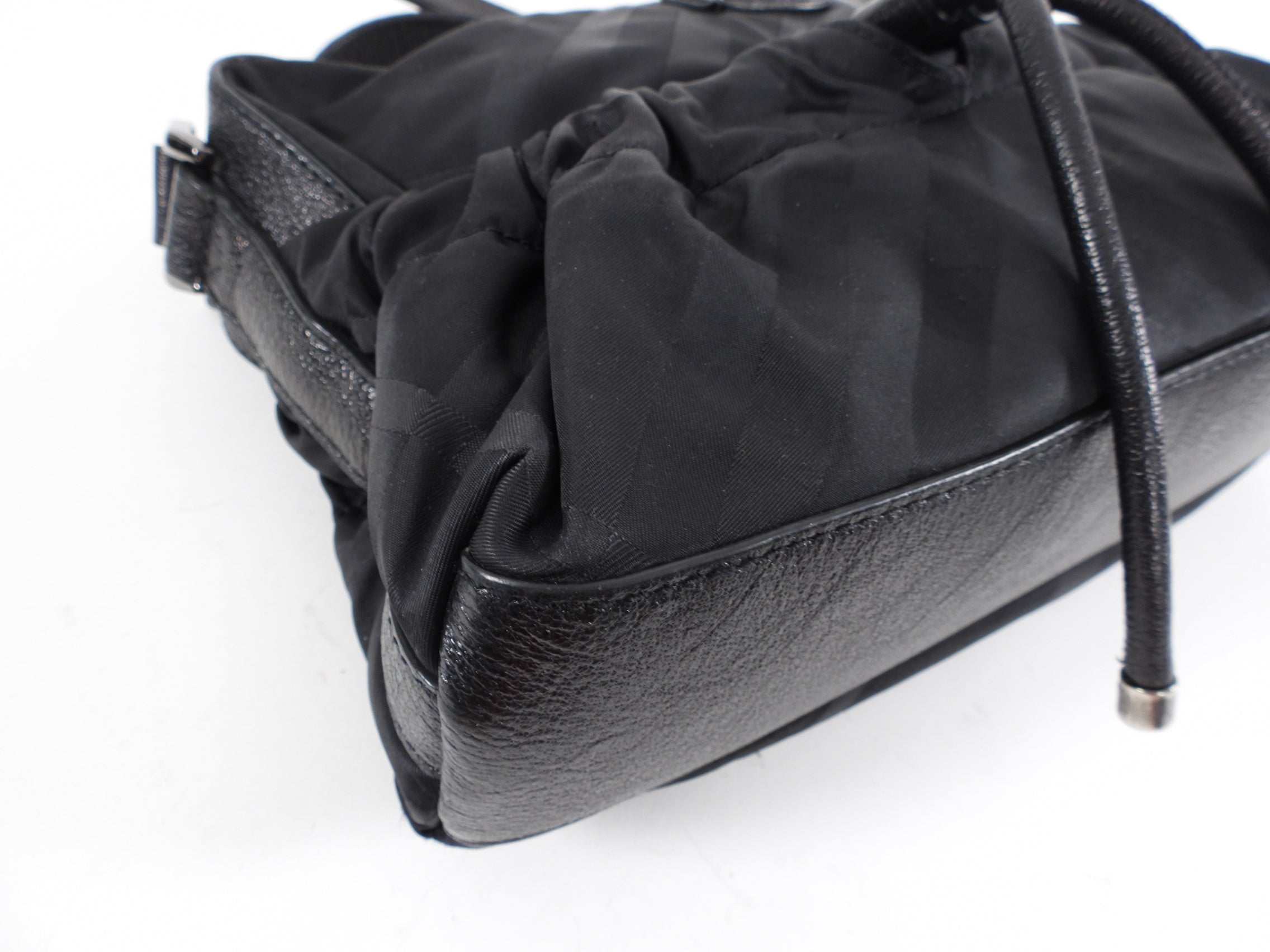 Burberry Black Nylon and Leather Crossbody Bag