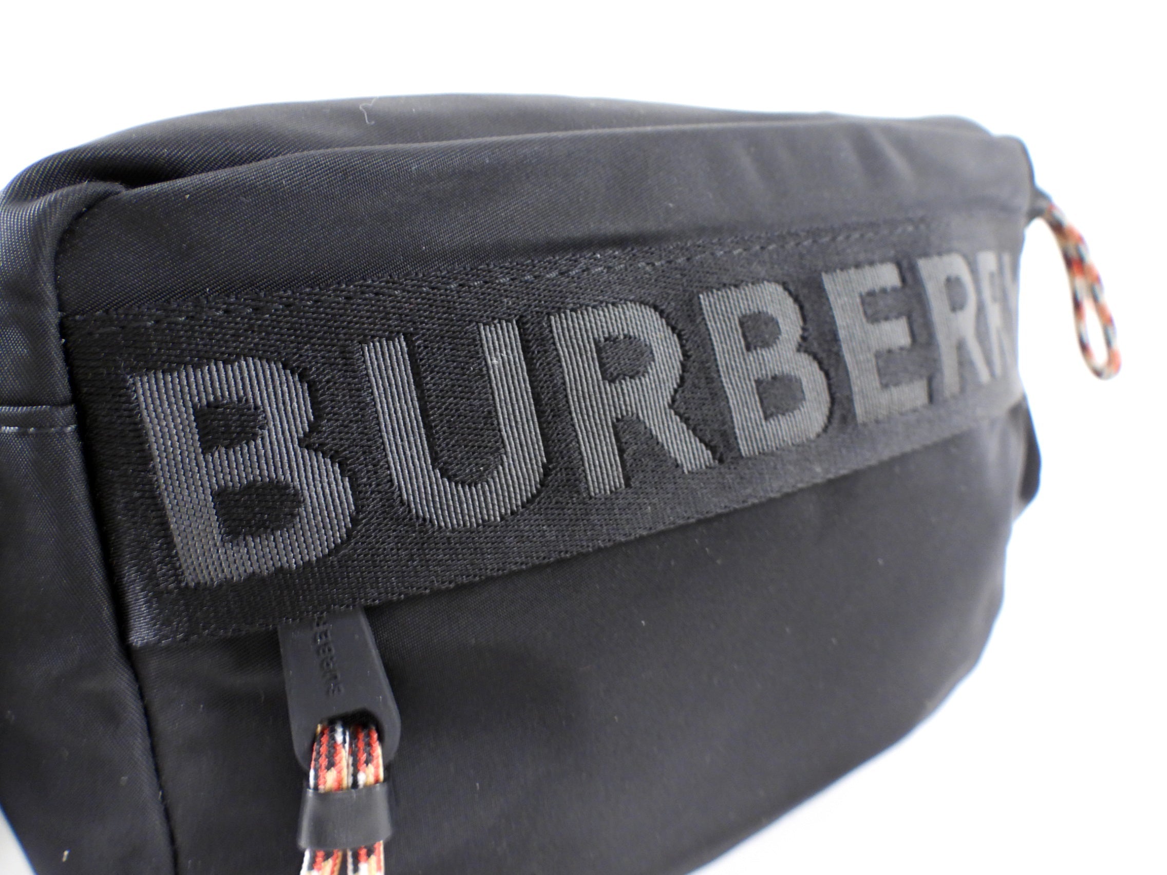 Burberry Black Nylon Logo Crossody Messenger Bag