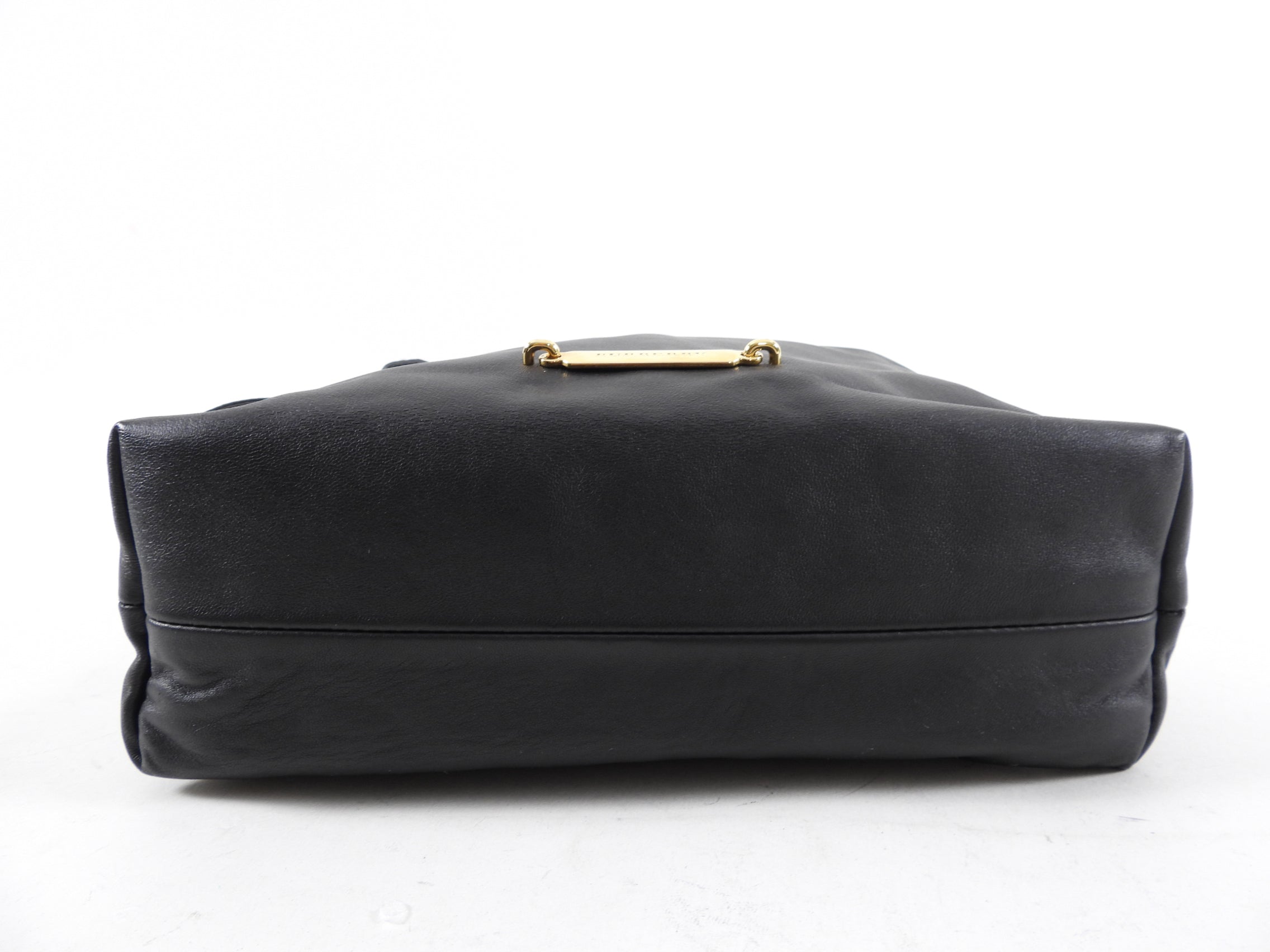 Burberry Black Leather and Check Little Crush Drawstring Bag
