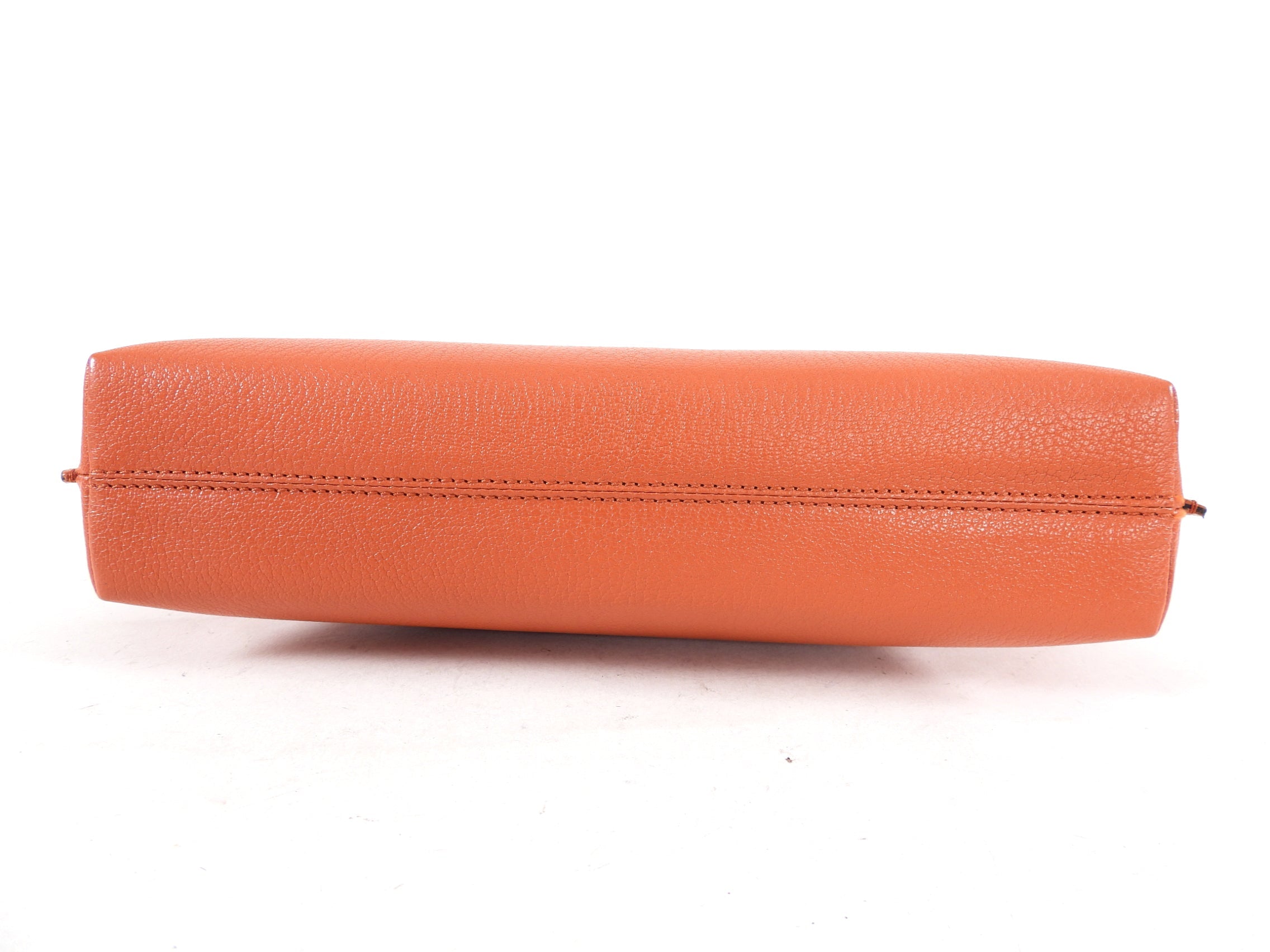 Burberry Clementine Orange Pendleton Clutch Bag