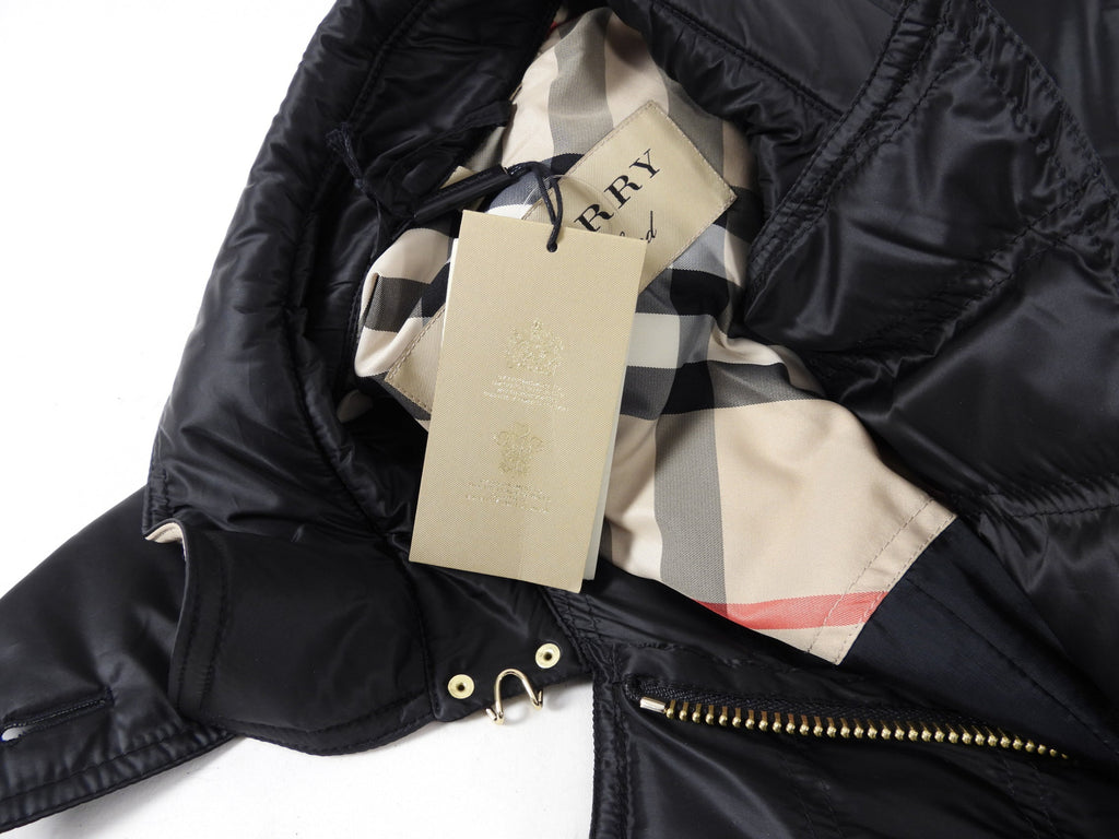 Burberry Black Down Chesterford Puffer Coat with Hood - M (USA 6/8)