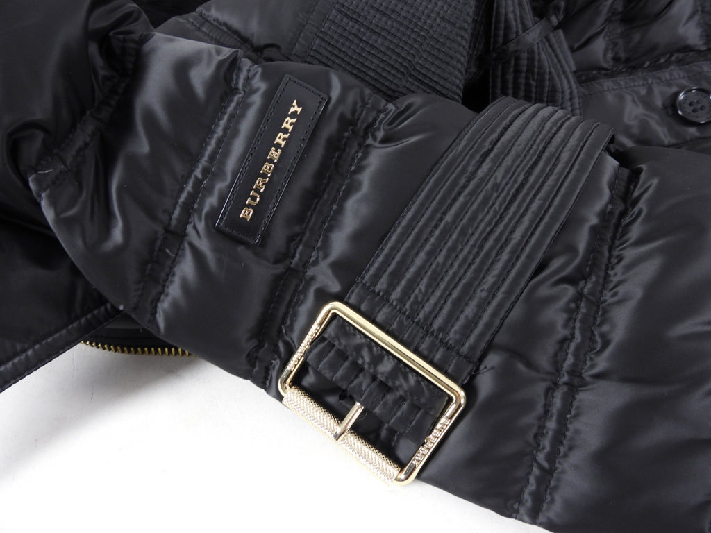 Burberry Black Down Chesterford Puffer Coat with Hood - M (USA 6/8)