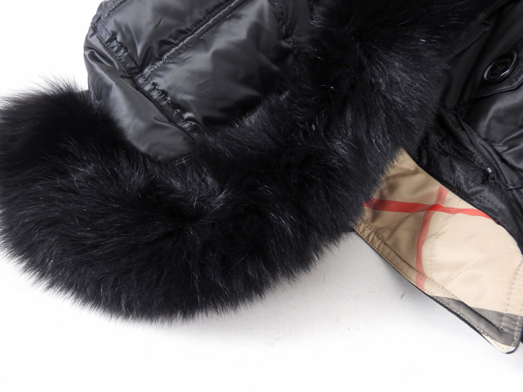 Burberry Black Down Chesterford Puffer Coat with Hood - M (USA 6/8)