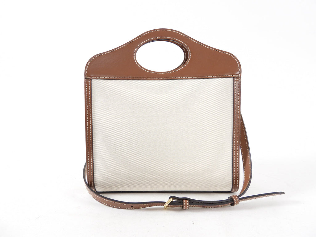 Burberry Small Canvas and Leather Pocket Bag