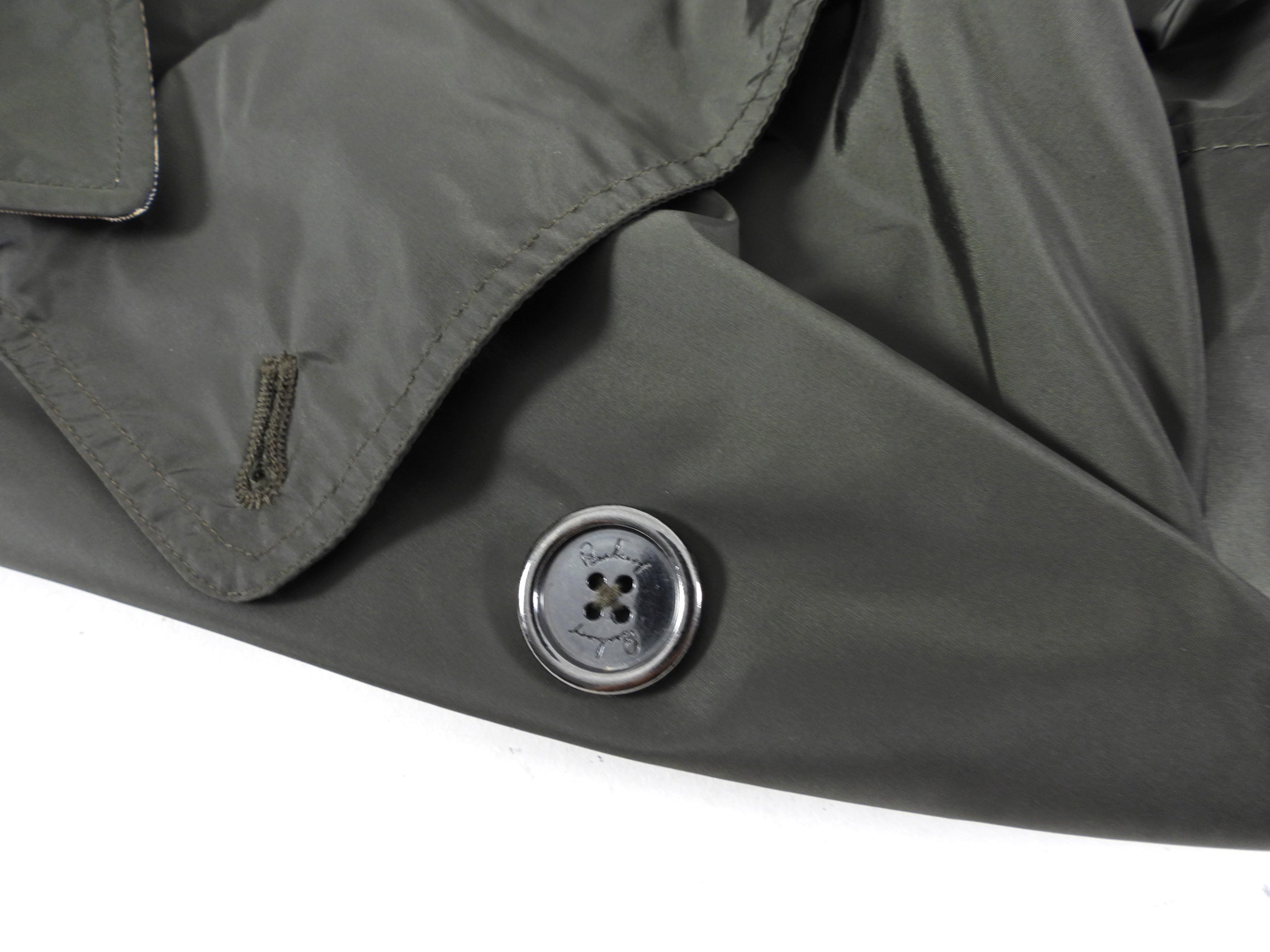 Burberry Dark Green Light Nylon Trench Coat - IT46 / USA 10