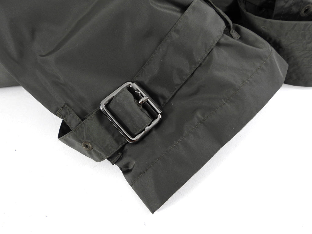 Burberry Dark Green Light Nylon Trench Coat - IT46 / USA 10