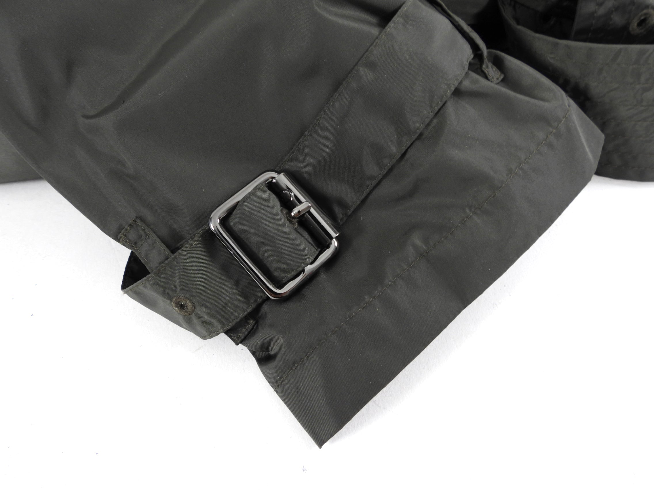 Burberry Dark Green Light Nylon Trench Coat - IT46 / USA 10
